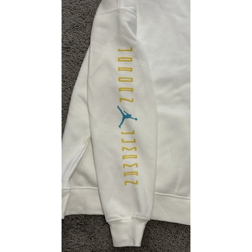 Nike Air Jordan AJ11 Gamma Fleece Hoodie White IQ6970-100 Mens Size Large NEW